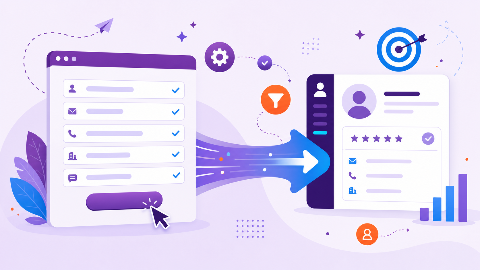 Ilustrace veřejných formulářů pro sběr leadů — automatické vytváření Leadů v RAYNET CRM